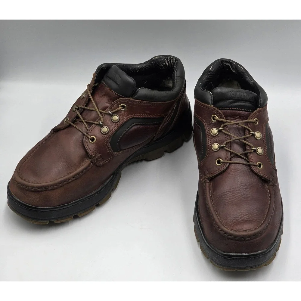 STREETCARS Women's Leather Lace-Up Brown Ankle‎ Boots Shoes Size 10.5